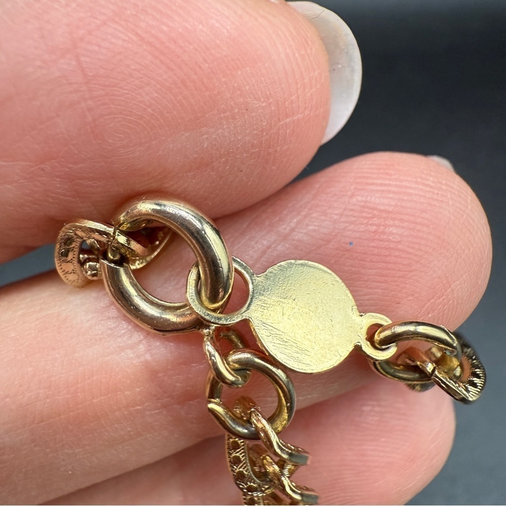 Accessocraft N.Y.C Vintage Double strand Gold Filigree Necklace - Picture 9 of 13